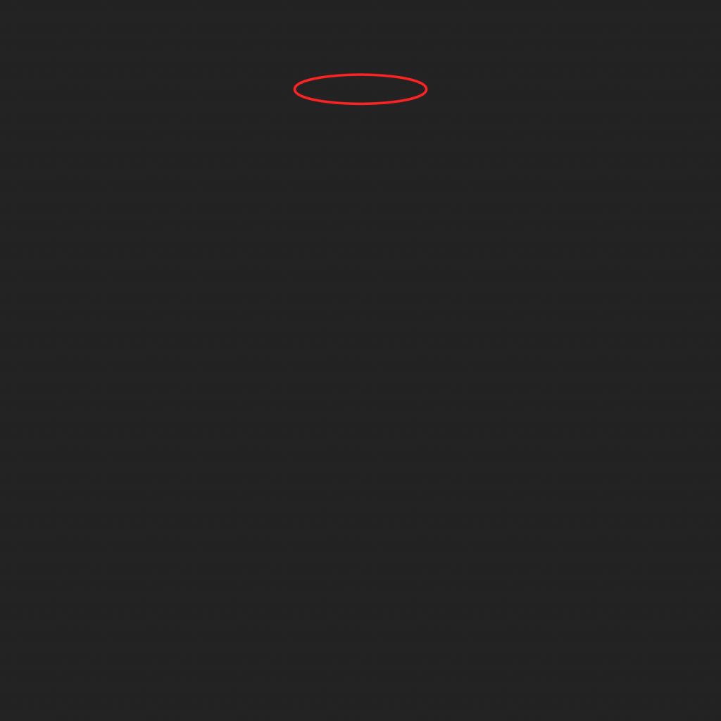 A single small, red ellipse sits at the top middle section of the canvas. It's a good illustration of how random color illustrator script can lead to complex designs.
